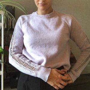 Rebecca Taylor Lilac Sweater with Sleeve Details
